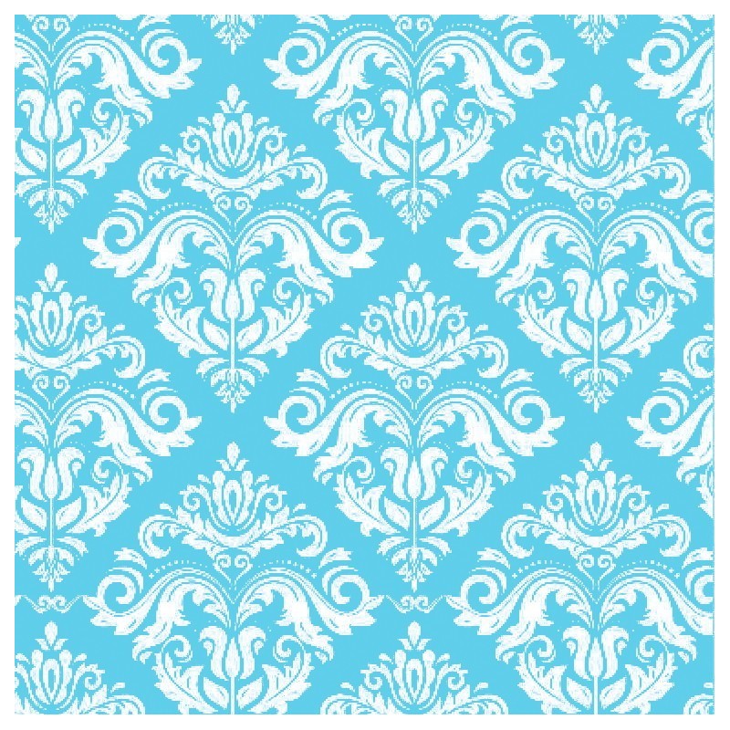 400 Hojas papel seda estampado damasco color azul pastel 62 x 86 cm