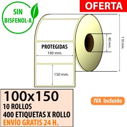 100X150 - 10 Rollos Eti. Térm. PROT 400 ET/ROLLO