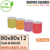 Papel térmico 80x80 de Colores Variados Envío Urgente Gratis