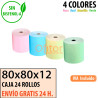 Papel térmico 80x80 de Colores Surtidos Envío Urgente Gratis