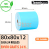 Papel Térmico 80x80 de Color Azul Envíos Urgentes Gratis