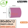 Papel Térmico 80x80 de Color Violeta Envíos Urgentes Gratis