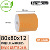Papel Térmico 80x80 de Color Naranja Envíos Urgentes Gratis