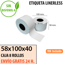 8 Rollos LINERLESS 58X65 metros