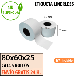 8 Rollos LINERLESS 58X65 metros