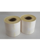 Rollos de papel térmico adhesivo protegido 57x60x12